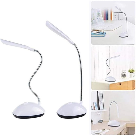 Limei 2 Pack 360 Degree Rotating LED Clip On Reading Light, Book Light,Eye Protection Kids Student Reading Light LED Desk Lamp - White