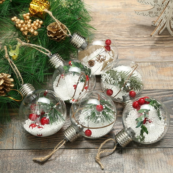 Limei 2 Pack Christmas LED Bulb Luminous Festive Decorative Xmas Tree Ball LED Light Bulb