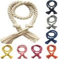 thumbnail image 1 of Limei 2 Pack Curtain Tiebacks Rope, Outdoor Curtain Tiebacks, Natural Cotton Curtain Ties, Village Rural Rustic Curtain Holdbacks, Farmhouse Boho Curtain tie Backs Holders for Drapes, Beige, 1 of 7