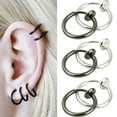 thumbnail image 1 of Limei 2 Pack Earring Simple Unisex Nose Ear Lip Piercing Hoop Ring, 1 of 1