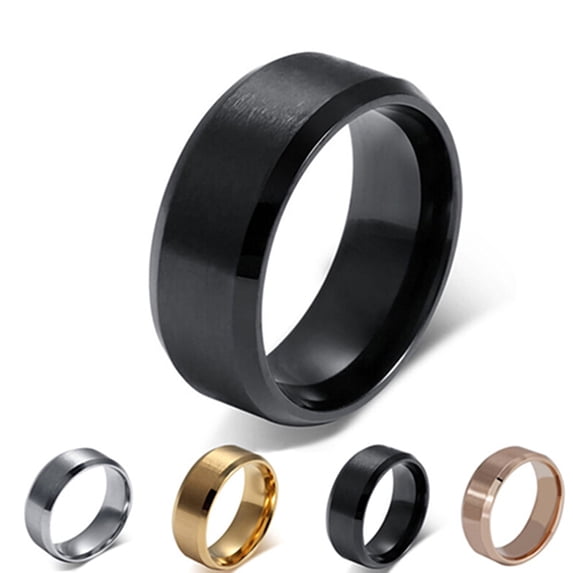 Limei 2 Pack Titanium Punk Rings Genuine Stainless Steel Jewelry Viking Nordic Ring Band Ring Gift