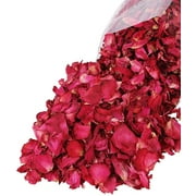 Limei 20g Natural Dried Rose Petals Real Flower Dry Red Rose Petal for Foot Bath Body Bath Spa Wedding Confetti Home Fragrance DIY Crafts Accessories