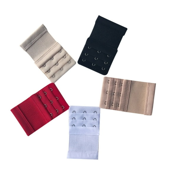 Limei 2Pcs Bra Extender 3 Hooks 3 Rows Elastic Bra Band Hook Strap
