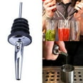 thumbnail image 1 of Limei 2Pcs Liquor Pourers Stainless Steel oil spouts Bottle Pour Spouts for Oil, Wine, Vinegar and Liquid, With Dust Caps, 1 of 1