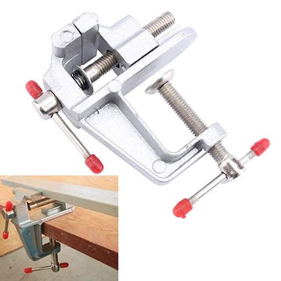 Walbest 3.5" Heavy Duty Bench Vise, Double Swivel Rotating Vise Head/Body Rotates 360, for Clamping Fixing Equipment Home or Industrial
