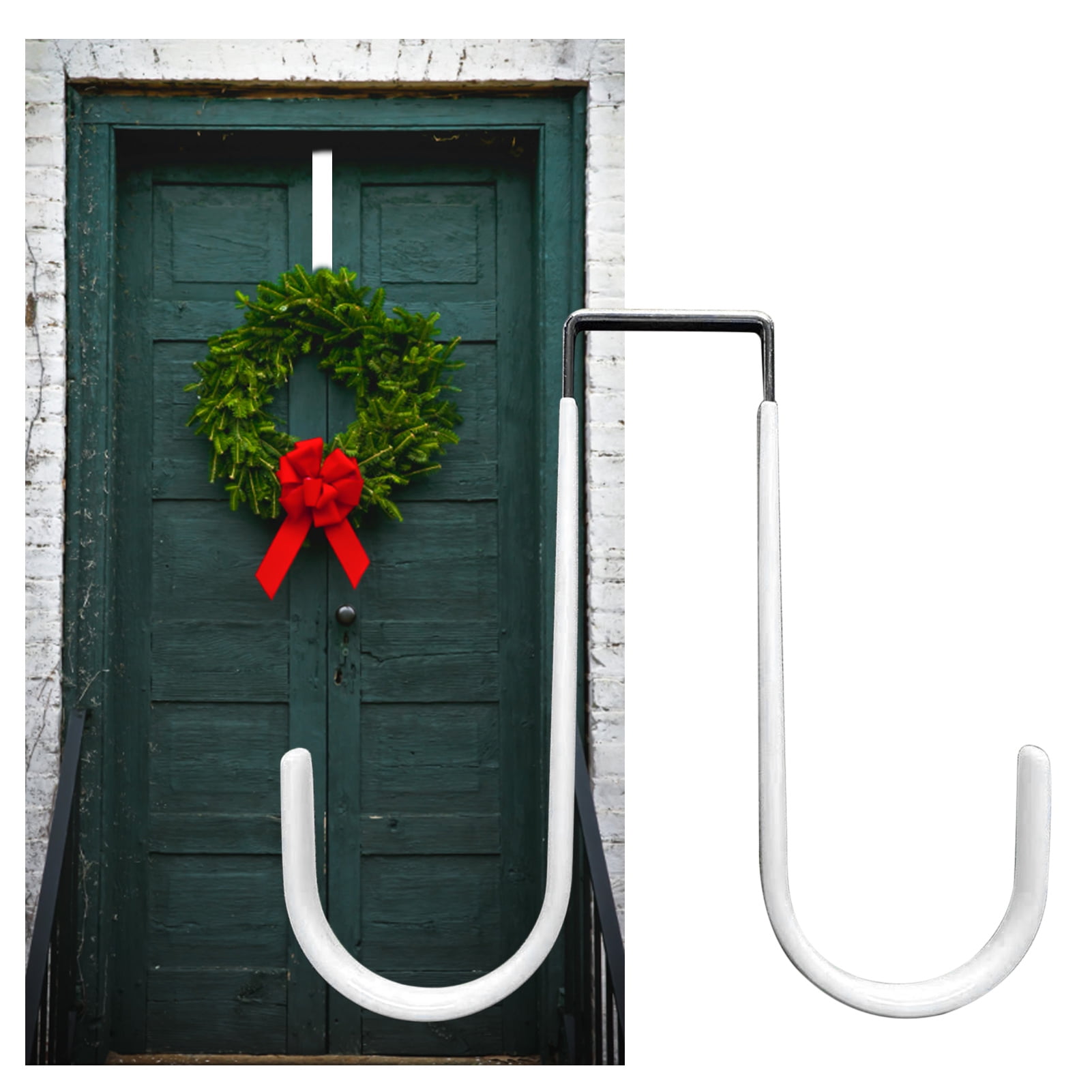 Limei 5 Inches Double Side Wreath Hanger Over The Door Wreath Metal Hook for Christmas Wreath Front Door Hanger Black Walmart