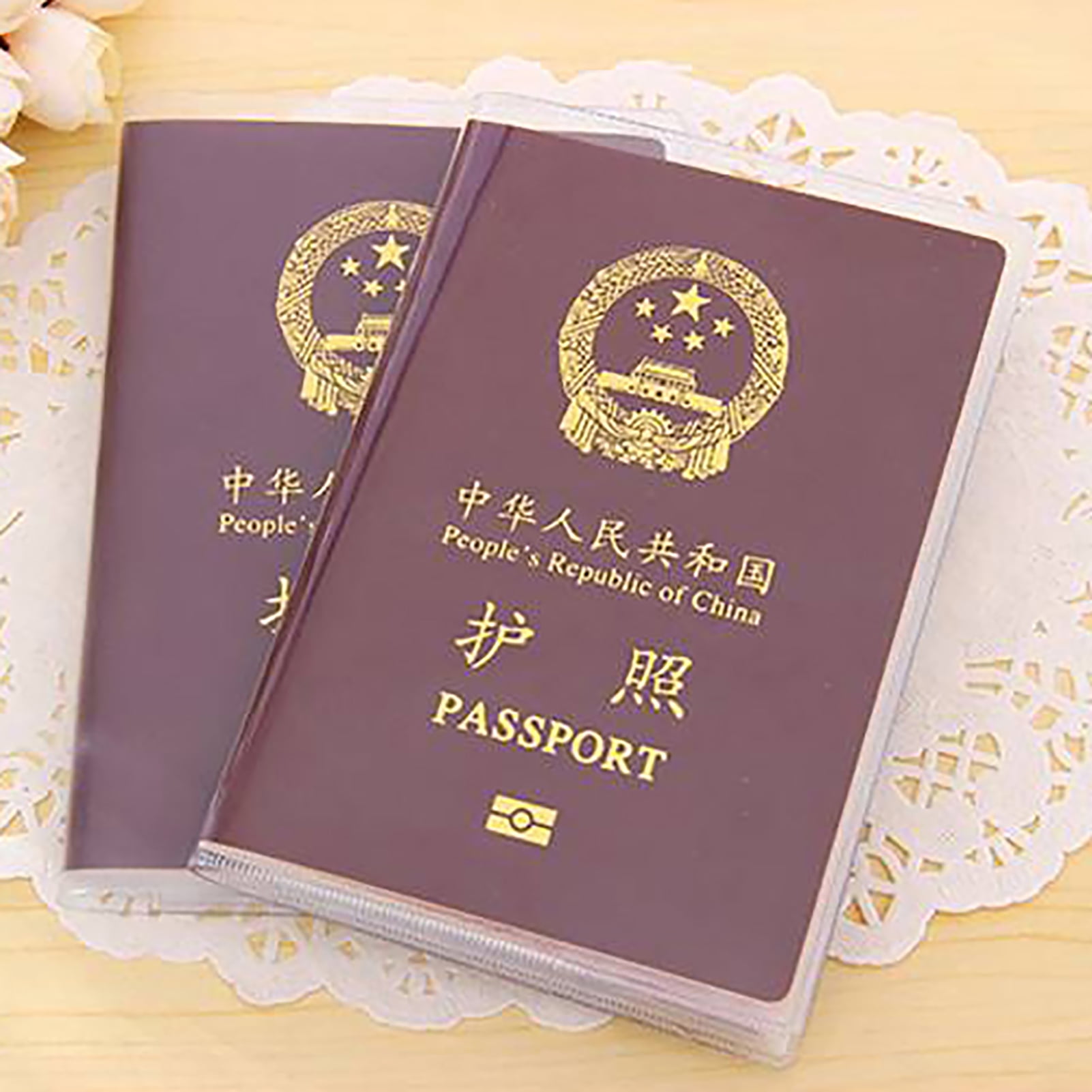 Limei 5 PCS Plastic Passport Cover Passport Protector with Extra Slots ...