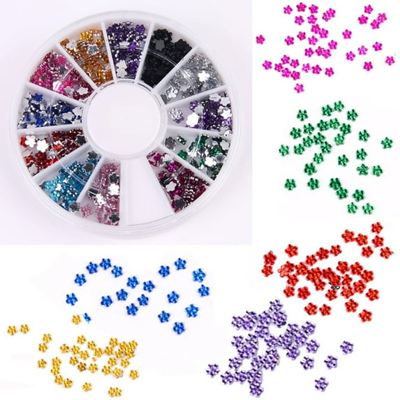 Limei 5 Pack Self-adhesive 3D Nail Stickers Acrylic Nail Decals For Women Girls Kids Sticker Sheets