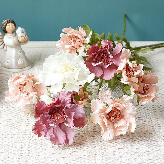 Limei 5 Pcs Artificial Flowers Fake Flower Arrangement Wedding Bouquets for Indoor Outdoor Use, Floral Table Centerpieces for Wedding Christmas Party Home Decor