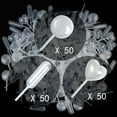 thumbnail image 1 of Limei 50pcs 4ml Plastic Pipettes Heart Round Rectangular Plastic Squeeze Transfer Pipettes Suitable for Chocolate, Cupcakes, Strawberries (Rectangular), 1 of 7