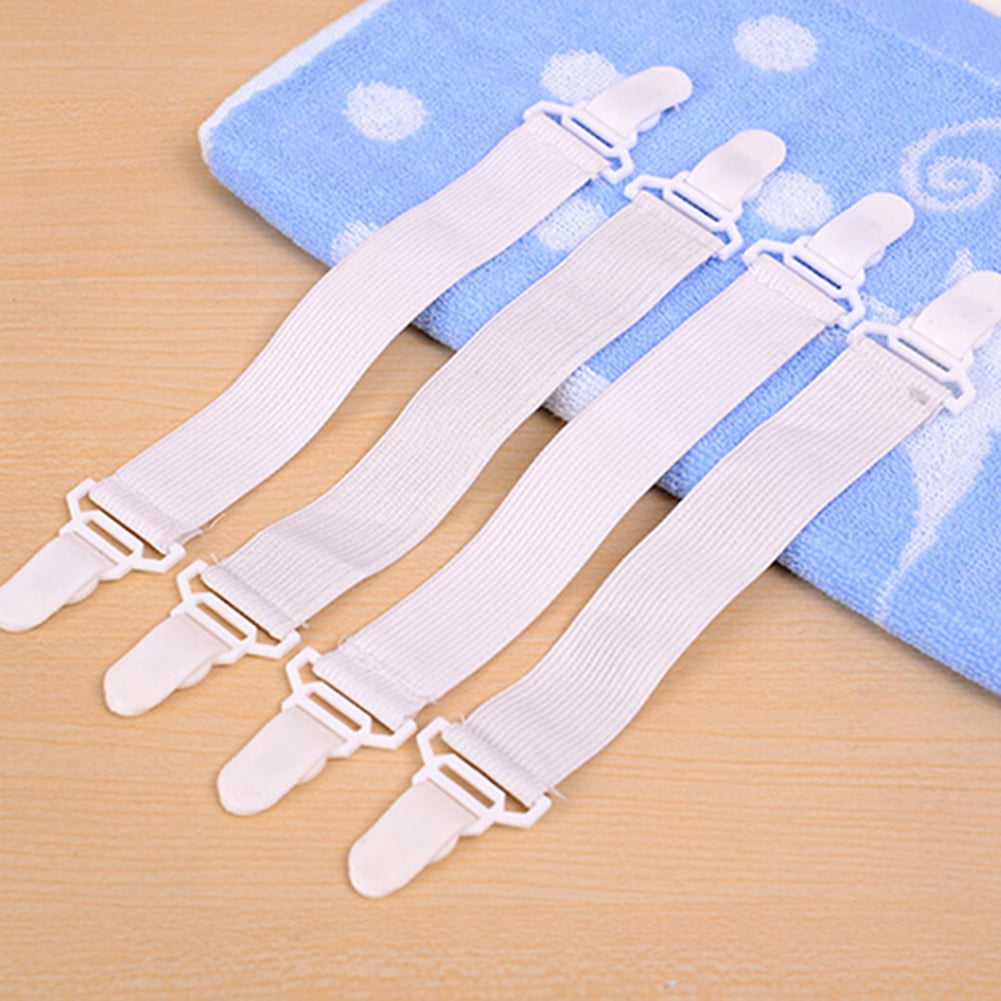 Bed Sheet Holders Mattress Sheet Straps – 4-Pack Corner Grippers With Metal  Clips To Hold Sheets Tight On Any Bed Mattress Gripper Straps