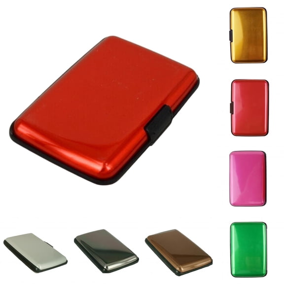 Limei Aluminum RFID Blocking Wallet Slim Hard Metal Credit Card Holder for Men and Women (Black)