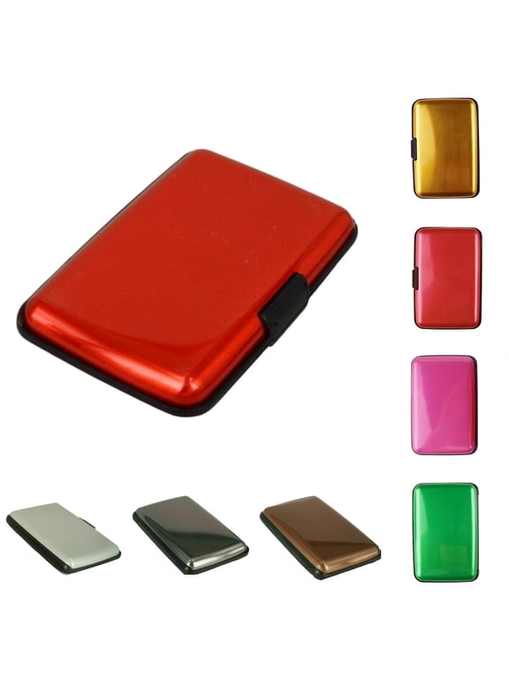 Aluminum RFID Blocking Wallet Slim Hard Metal Credit Card Holder for Men and Women (Green)