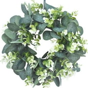 Limei Artificial Eucalyptus Leaves Garland Silk Greenery Vine Hanging Swag for Home Wedding Backdrop Table Decor (Diameter: 13" )