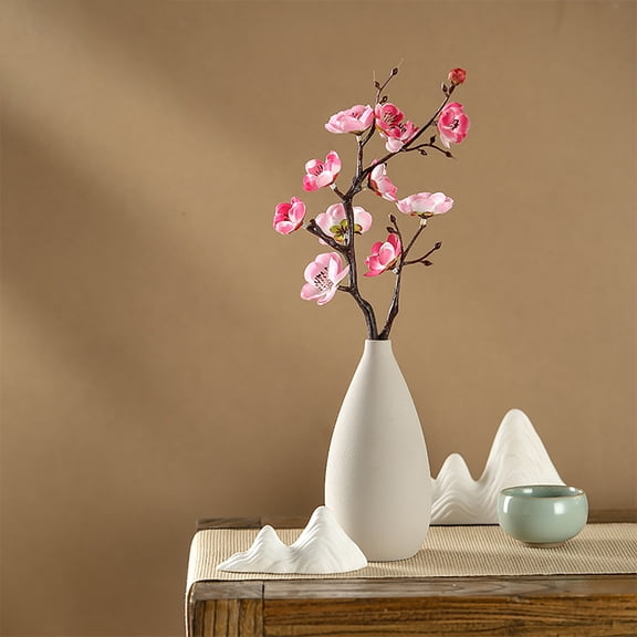 Limei Artificial Plum Blossom Ornamental Windowsill Immortal Flower Vase Flowers Beautiful for Hotel