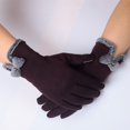 thumbnail image 1 of Limei Attractive Women Gloves Solid Color for Riding Bow-knot, 1 of 7