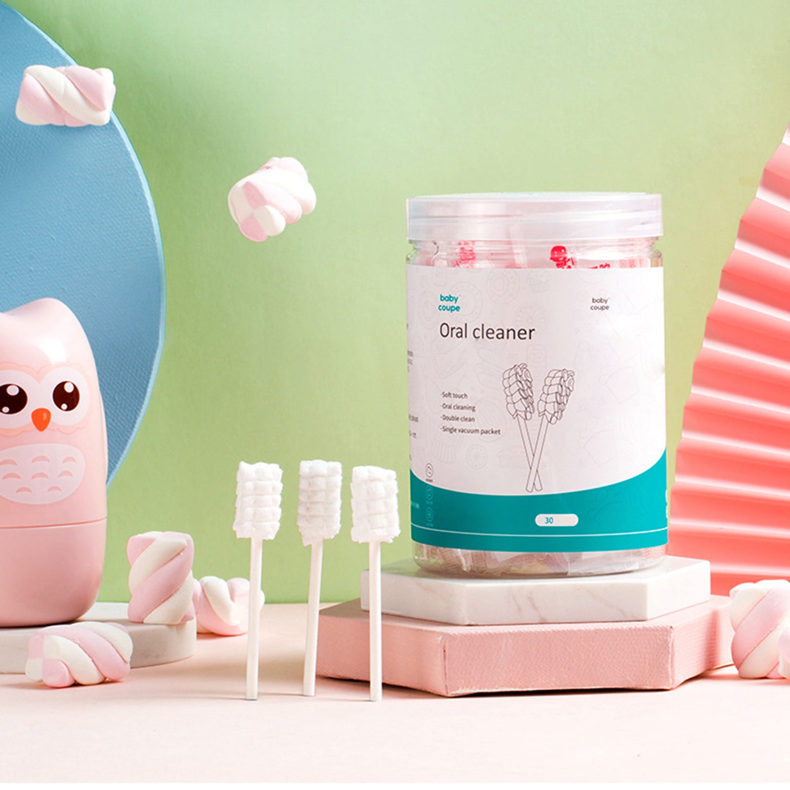 Limei Baby Tongue Cleaner, Newborn Baby Toothbrush, 36PCS Disposable Infant Toothbrush Clean Baby Mouth, Gauze Gum Cleaner Toothbrush Baby Oral Cleaning Stick Dental Care for 0-36 Month Baby