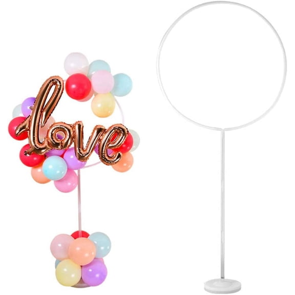 Limei Balloon Column Arch Set, Round Balloon Arch Base Stand Display Kit for Wedding Birthday Party Background Decor Supplies(Dia: 163cm)