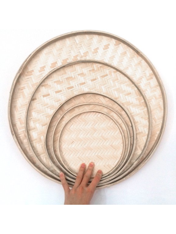 Bamboo Fruit Basket For Kitchen, Vegetable Baskets For Kitchen, Fruit Holder For Kitchen Countertop, Fruit Bowls For Table Centerpiece, Decorative Bowl, Fruit Bowl For Kitchen Counter (5.1")