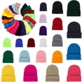 thumbnail image 1 of Limei Beanie Elastic Warm Woolen Yarn Men Women - Unisex Cuffed Plain Skull Knit Hat Cap, 1 of 7