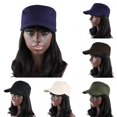 thumbnail image 1 of Limei Cadet Army Hats Cadet Caps Military Hat Unisex Adjustable Flat Caps for Women Men (Coffee), 1 of 7