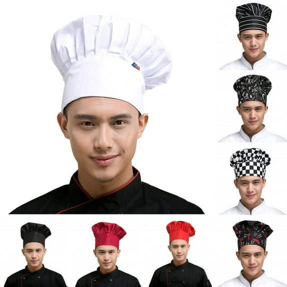 Limei Chef Hat Adult Adjustable Elastic Baker Kitchen Cooking Chef Cap