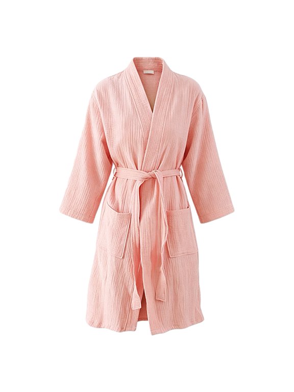 Comfortable Lightweight Bathrobe for Adults Fluffy Soft Cotton Bathrobe for Men Women Quick Dry Unisex Robe Breathable Loungewear Comfortable for Home