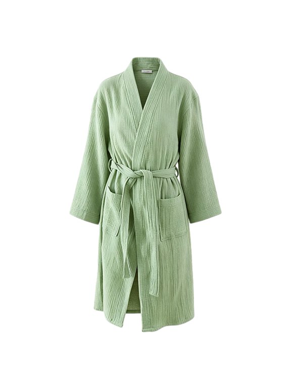 Comfortable Lightweight Bathrobe for Adults Fluffy Soft Cotton Bathrobe for Men Women Quick Dry Unisex Robe Breathable Loungewear Comfortable for Home