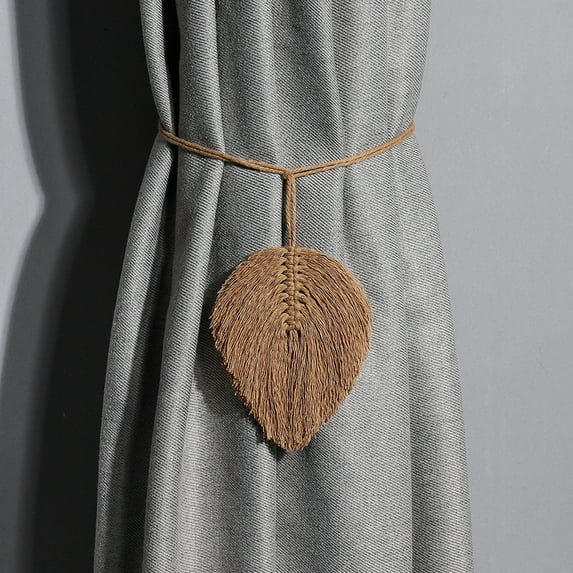 Limei Curtain Holder Handmade Leaf Macrame Curtain Buckle Eco-Friendly Useful for Restaurant