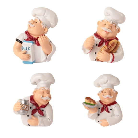 Limei Cute Adhesive Resin Fat Chef Utility Wall Hook Rack Hanger Sticky Cable Plug Holder Art Décor Storage Organizer Set for Coat Clothes,Towel,Wreath,Key,Garage,Kitchen,Bathroom,Kids Room