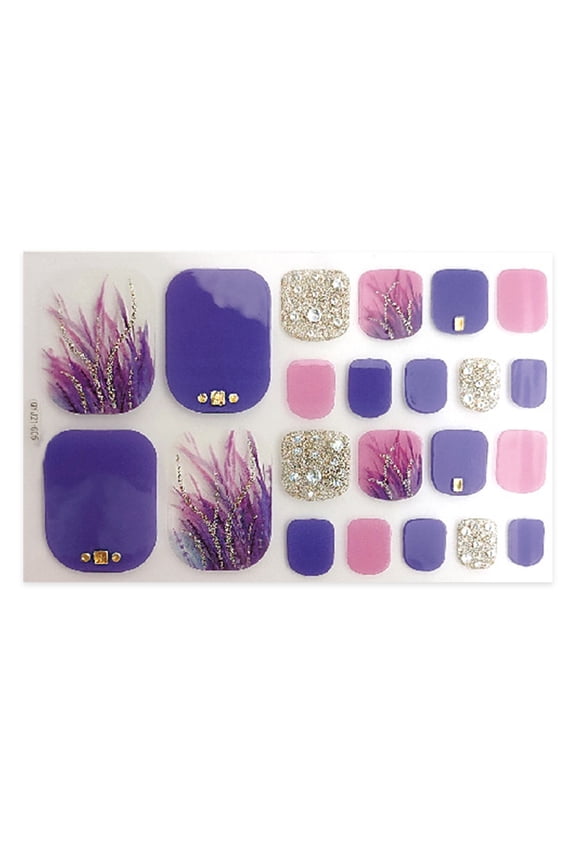 Delicate Toenail Polish Stickers Remove Easily for Home Breathable