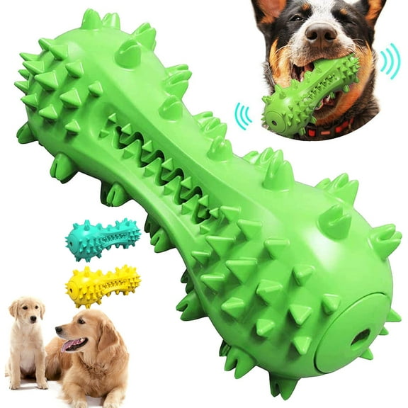 Limei Dog Cleaning Stick Chew Toy, Dog Toys, Squeaky Dog Chew Toothbrush Toys Natural Rubber Dental Care Chewing Cleaning Stick for Small Medium Dogs (Blue)