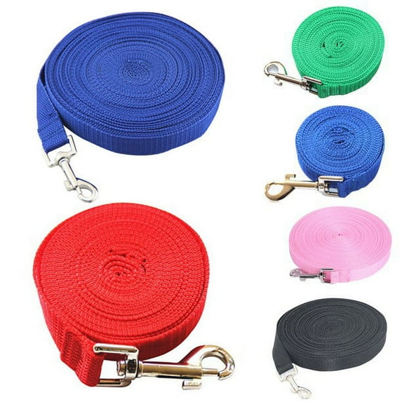 Limei Dog Leash 10FT Long Lead Nylon Leash with Swivel Lockable Hook and Comfortable Padded Handle, Walking, Hunting, Camping, Yard for Small Medium Large Dogs (Black)