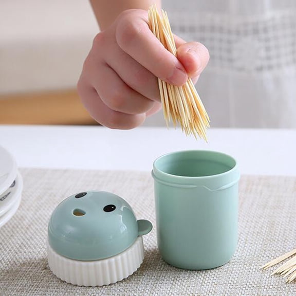 Limei Durable Toothpick Dispenser Cartoon Bear Pattern for Hotel Detachable