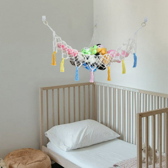 Limei Durable Toy Hammock with Tassel for Children Room Space Saving