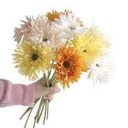 Limei Fake Fake Flowers Faux Gerbera Daisies African Silk Flowers Artificial for Wedding Bridal Bouquet Party Home Kitchen Decor1PCS