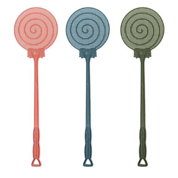 Limei Fly Swatter, Strong Flexible Manual Swat Set Pest Control (Pink)