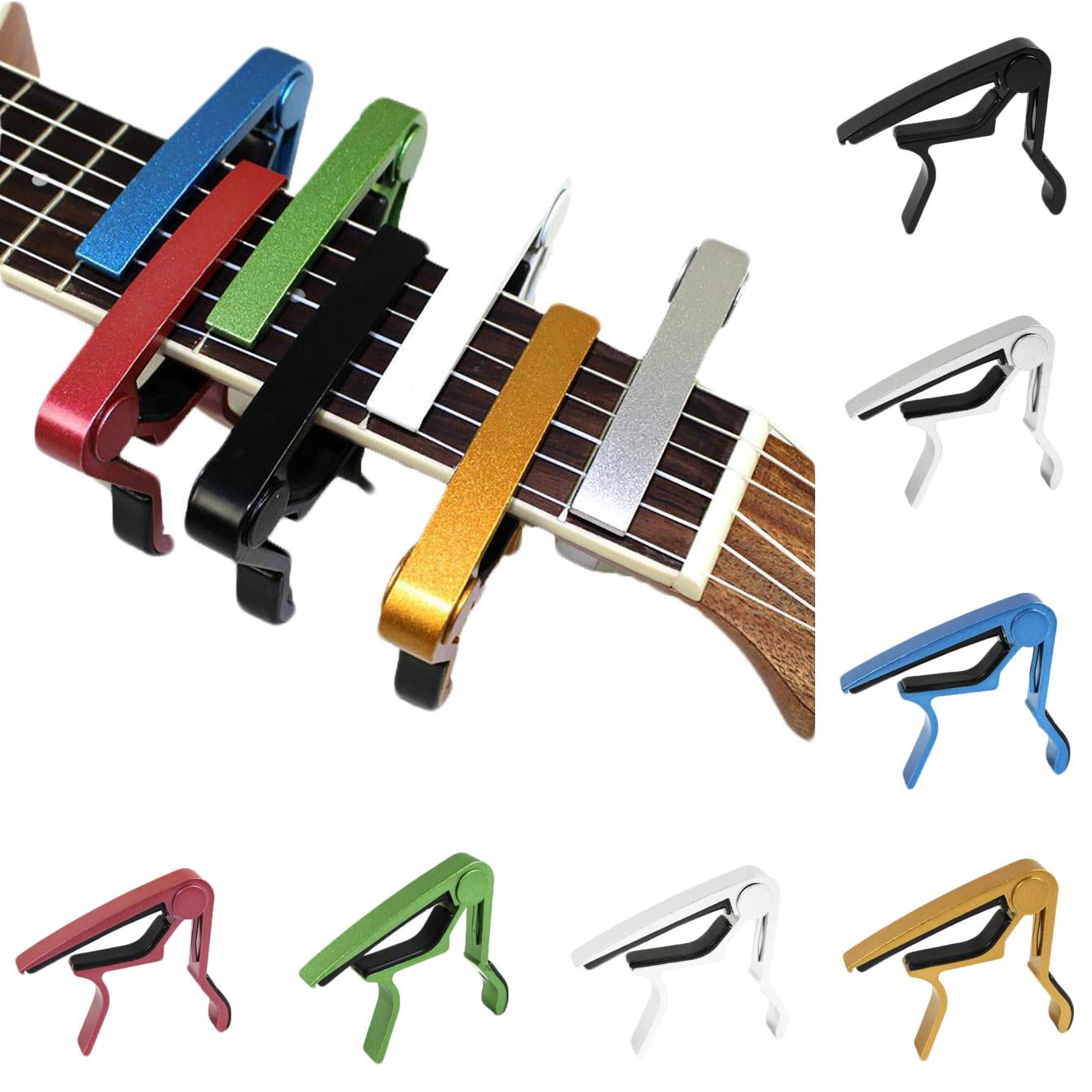 Guitar Capo,Acoustic Guitar, Electric Guitar Capo- Banjo and,for  Acoustic,Ukulele, Mandolin, Bass, Picks Black Single Handed Capo