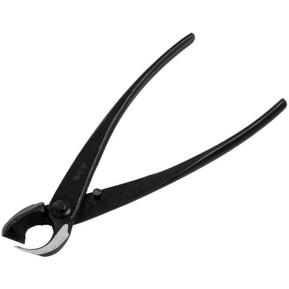 Limei Hand Forged Bonsai Concave Branch Cutter, Made in Japan 8inch(210mm), Japanese Gardening Tools, Straight Edge Black