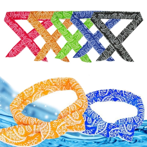 Limei Ice Cool Scarf Neck Wrap Headband Bandana Cooling Scarf for Outdoor Activities (Green)