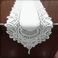 thumbnail image 1 of Limei Lace Table Runner for Party | Dinner | Holidays | Kitchen | Spring/Summer, 13 Inch x 3.9 Inch, White, 1 of 6
