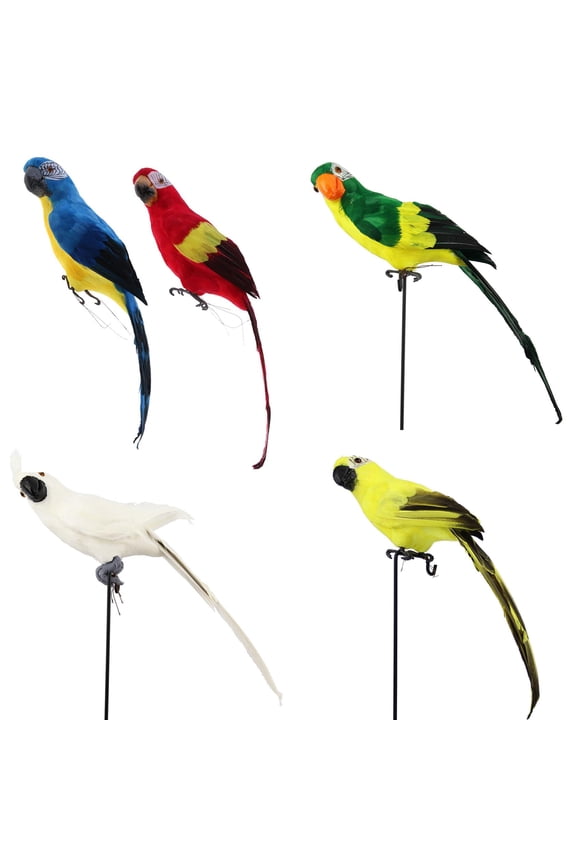 Lifelike Artificial Birds Parrot Model for Outside Decoration Craft Shoulder Prop, 17.7" Long, Blue