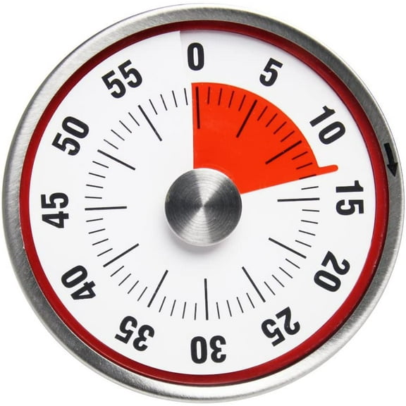 Limei Magnetic Mechanical Kitchen Timer - 60 Minute Visual Countdown Timer with Loud Alarm for Kids and Adults Baking Cooking Steaming Barbecue