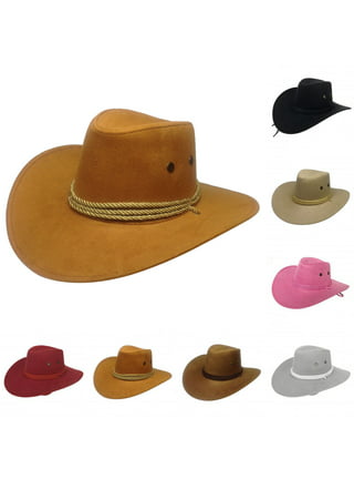 Visland Cowboy Hat, Faux Suede Hats for Men and Women Classic