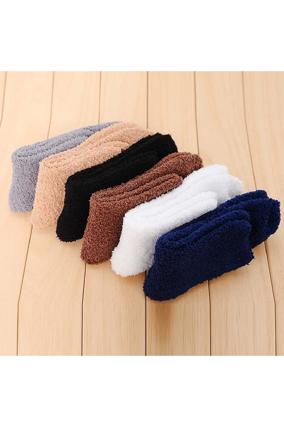 Mens Fuzzy Socks Winter Slipper Socks Non-Slip Grip Socks Warm Fleece Socks Non Skid Socks Soft Fluffy Socks