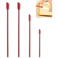 thumbnail image 1 of Limei Mini Silicone Spatula Set- Small Rubber Spatula for Makeup- Thin Jar Scraper for Kitchen, 4 PACK, Red, 1 of 7