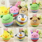Limei Pet Dog Puppy Toys, Soft Stuffed Plush Balls with Squeakers, Interactive Fetch Play for Puppy Small Medium Pets, Cartoon Lovely Zoo Ball Bear Chicken Frog Penguin Rabbit