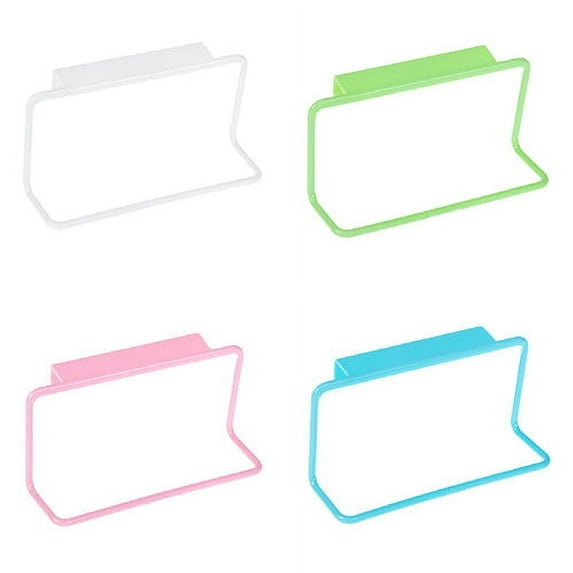 Limei Plastic Towel Bar Kitchen Cabinet Towel Rail Organizer Rack Towel Bar Rack for Hanging on Inside or Outside of Doors, Home Kitchen Bathroom, Hand Towels, Dish Towels and Tea Towels Blue