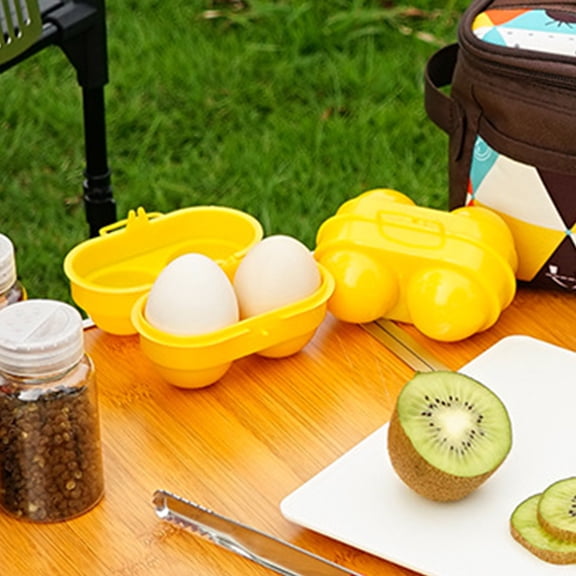 Limei Portable Egg Storage Box Container Hiking Outdoor Camping Carrier for 2 Egg Case