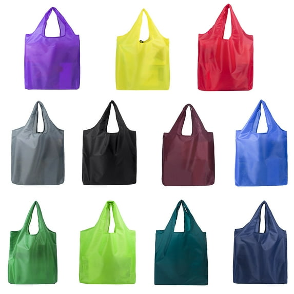 Limei Reusable Grocery Bags, Foldable Machine Washable Reusable Shopping Bags, Bulk Colorful Extra Large Folding Reusable Bags Totes Storage Bag Lightweight Polyester Fabric